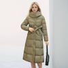2024 Winter Women's Long Cotton Jacket Female Long Belt Over-the-knee Parkas Coats Women High Collar Hooded Warm Outerwear