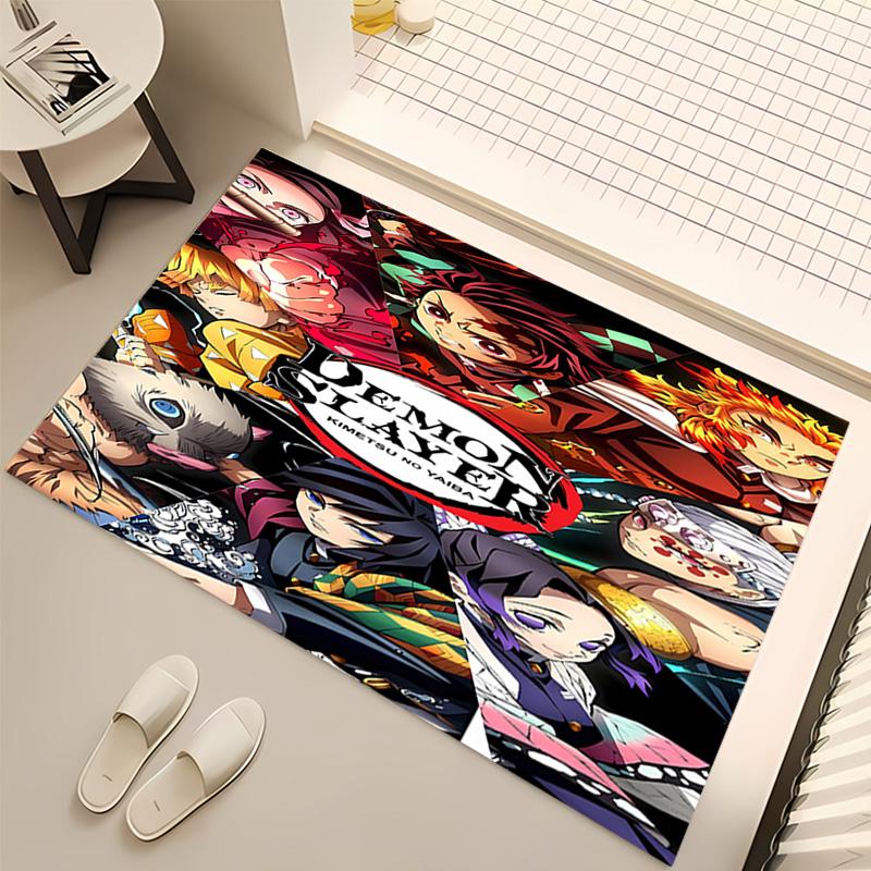 1pc Demon Slayer Characters1 Print Area Rug - Soft, Washable Non-Slip Indoor Mat, Living Room, Home Office Decorative Rug,Office Decorative