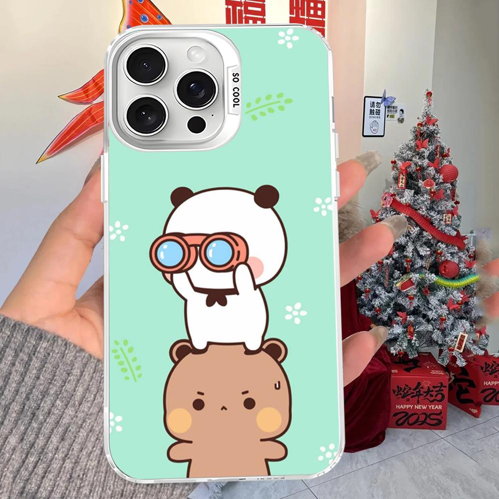 Cute BuBu DuDu Phone Case For iPhone 16 15 14 13 12 11 Pro Max X XR XSMAX 8 7 Plus Matte Shockproof Back Cover