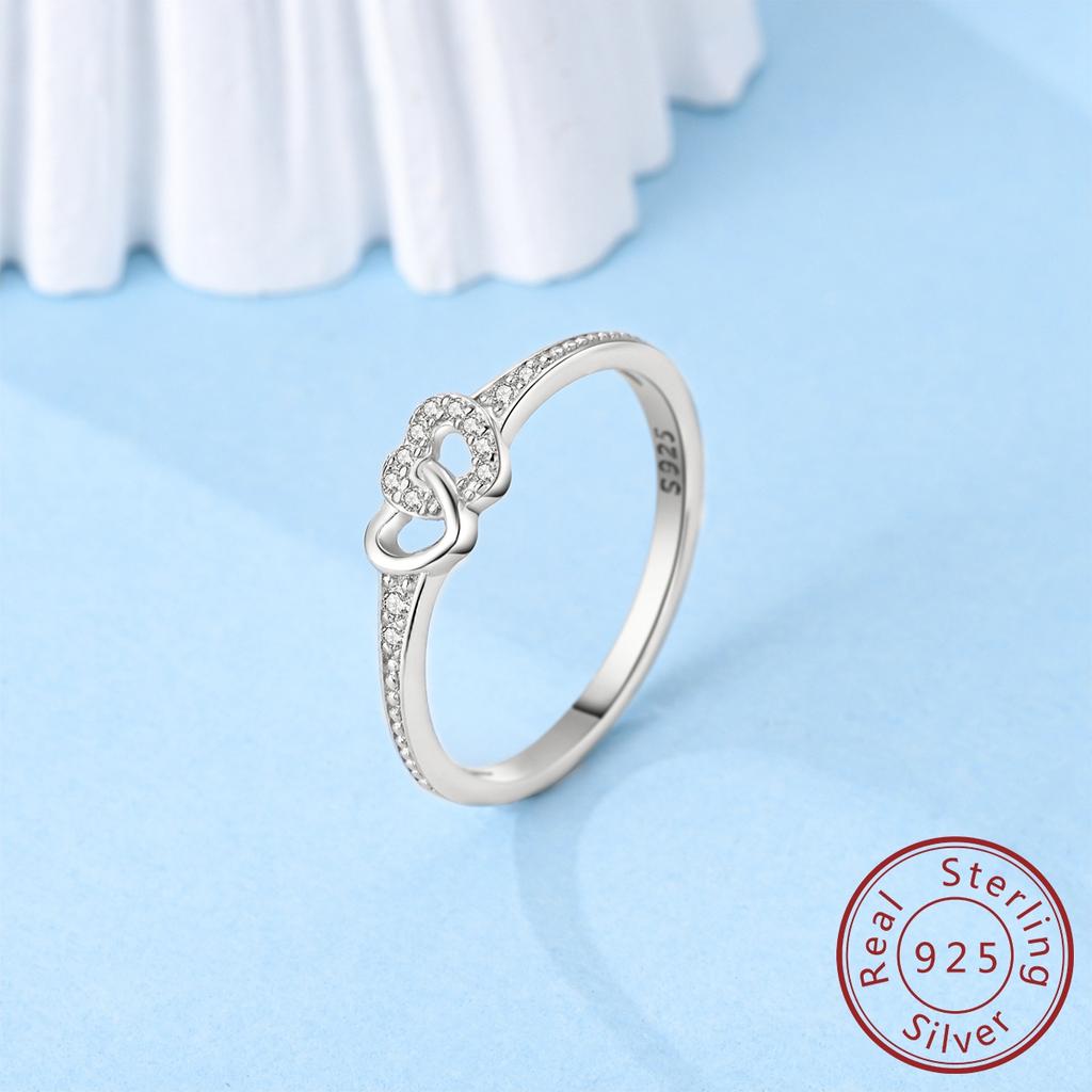 copper Rings Ideal For Woman Simple Design Sparkle Zircon Wedding Anniversary Gift Fine Jewellery High Quality
