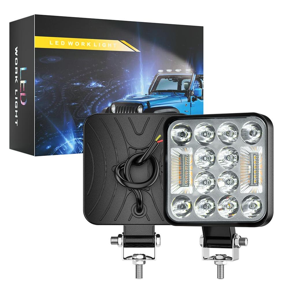 For Off-road Driving 3in LED Work Light Wide Voltage Compatibility Light Offroad 24pcs 3030 LED Chips 1200lm Output