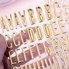 1PC 3D Gold Foil Glitter Alphabet Letter Stickers Scrapbooking Mini Self Adhesive Gold Letters Stickers for DIY Craft Art Gradua