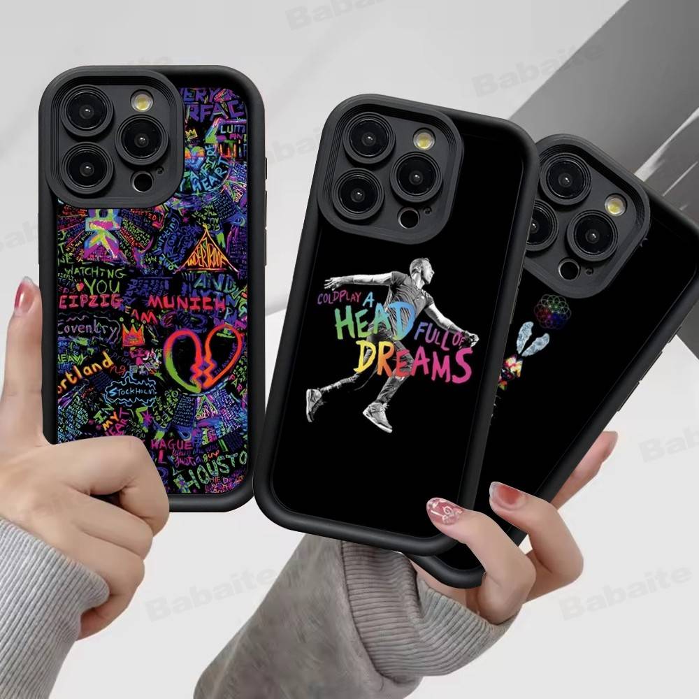 Moon Music Coldplay Band For IPhone 17 15 13 12 11 14 Pro Max X XR XS 16 Plus Shockproof Candy Back Cover