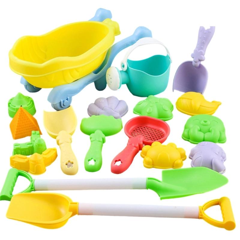 Sand Play Tool Set Sand Shovel Bucket Sandcastle Toy For Children With Bright Color for Parents Kids Beach Vacation