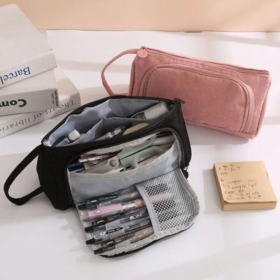 Big Capacity Large Pencil Case Multifunctional Stationery Box New Canvas Pencil Pouch