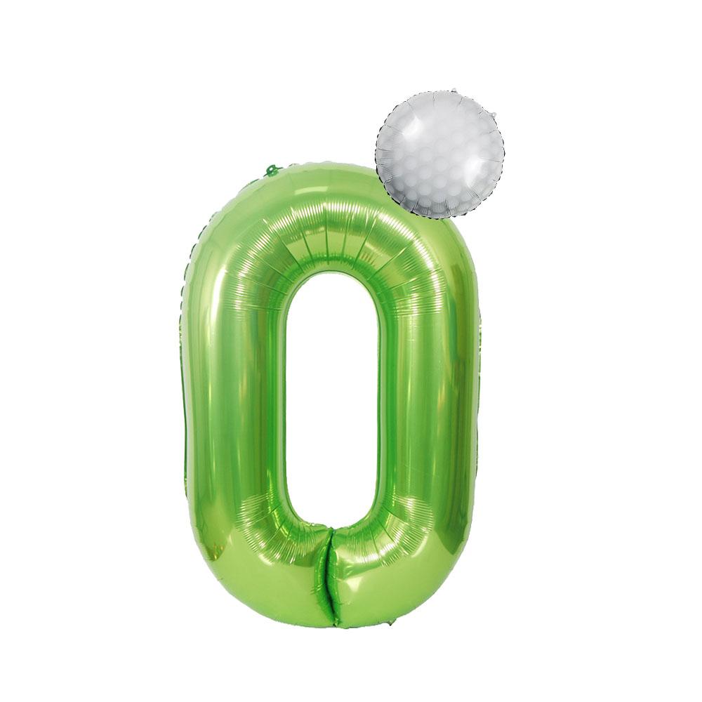 2pcs Golf Birthday Party Decoration Balloons 40inch Green Number Balloon for Golf Theme Birthday Party Decoration