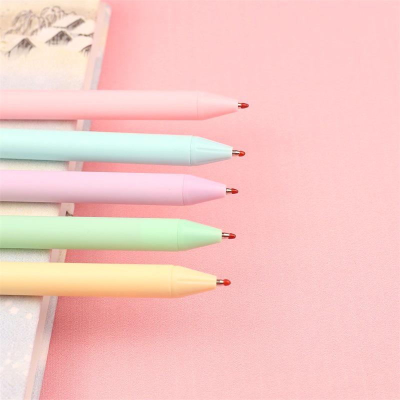 Macaron Color Click Ballpoint Pen - Creative Candy Colors for Students, Learning, Office, and Signature Use