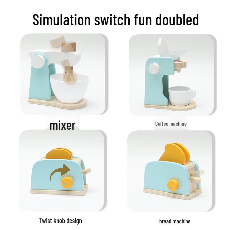 Children's Wooden Toaster Pretend Play Set for Educational Parent-Child Interaction