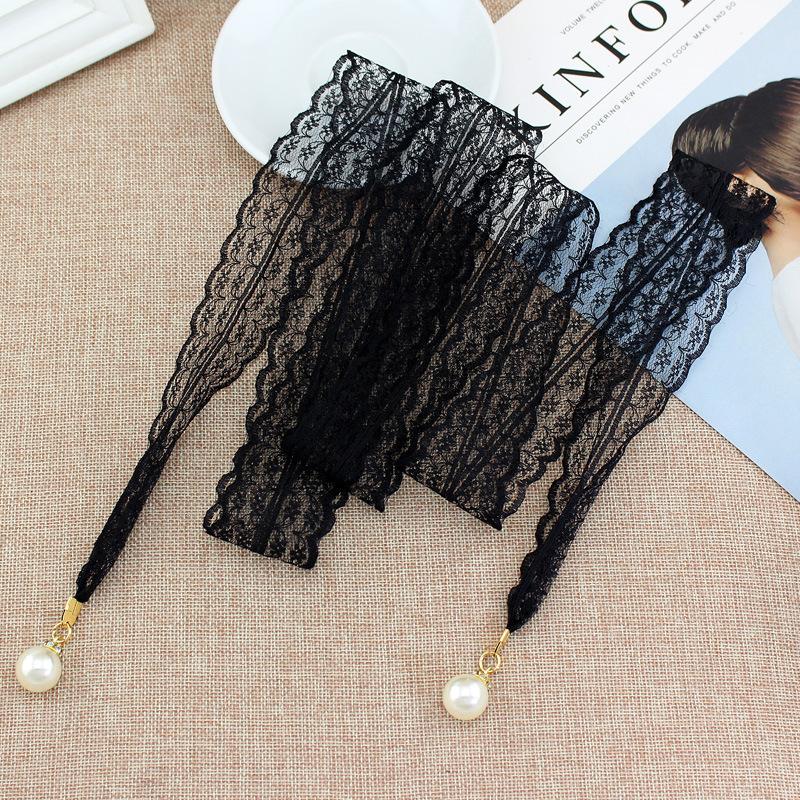 Sweet Decorative Lace Waist Belts Pearl Pendant Clothing Accessories Chain Belt Elegant Dress Waist Chain For Women