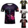 Camiseta Jiu Jitsu MMA Infantil Manga Curta Kickboxing Treino Camisas Secagem Rápida Crianças Meninos Esporte Fitness Boxe Corrida Camisa