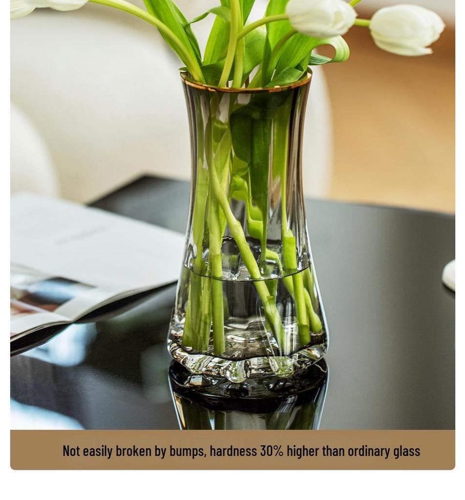 Elegant Small Glass Vase for Fresh Flowers - Perfect for Living Room or Dining Table Decor