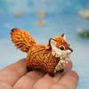 Animal Resin Crafts Ornaments Totem Fox Miniature Figurine Fox Totem Statue Desktop Decorations