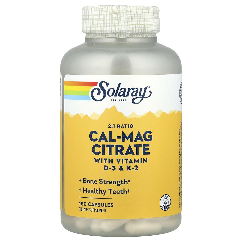 Calcium-Magnesium Citrate 2:1 Ratio, 180 Capsules