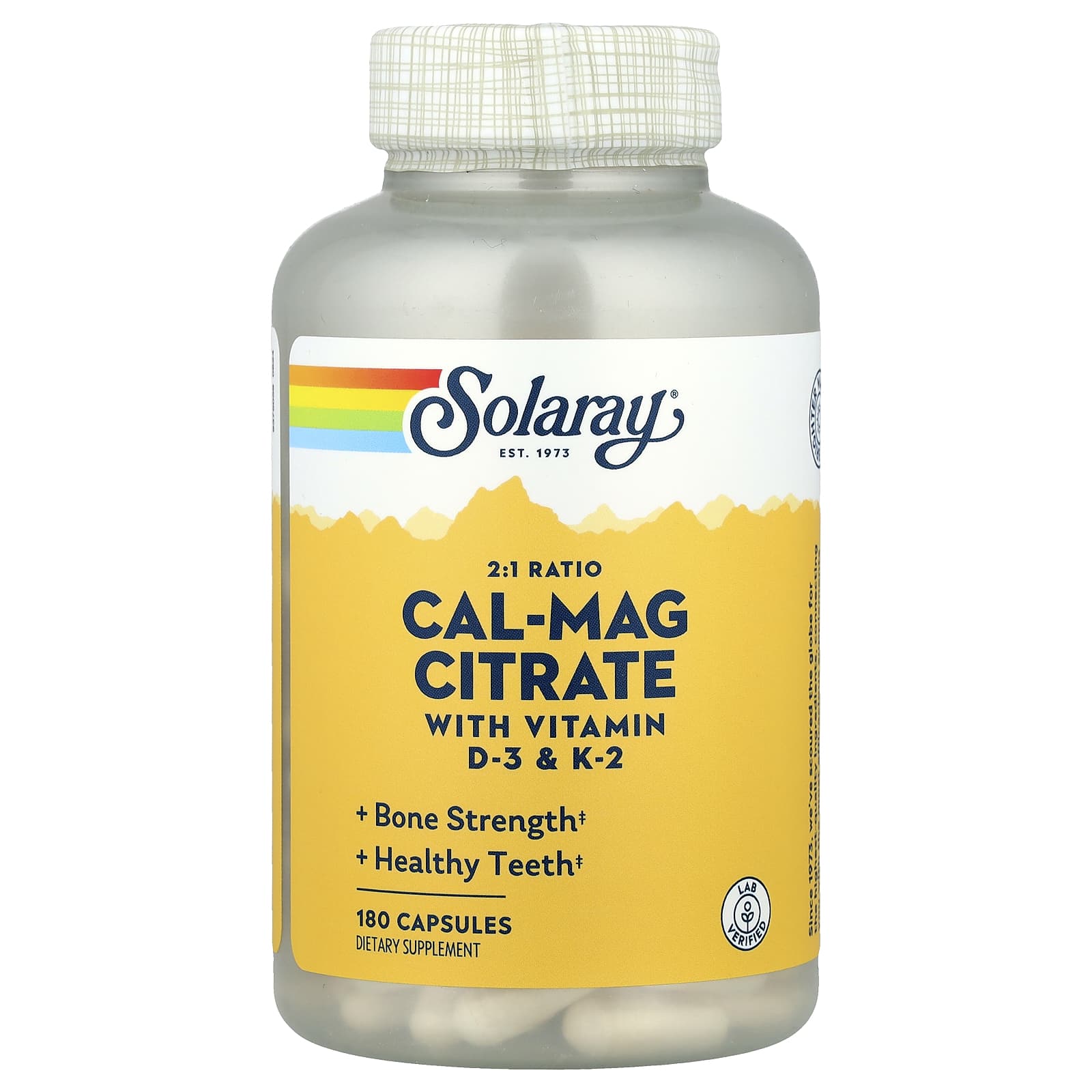

Calcium-Magnesium Citrate 2:1 Ratio, 180 Capsules