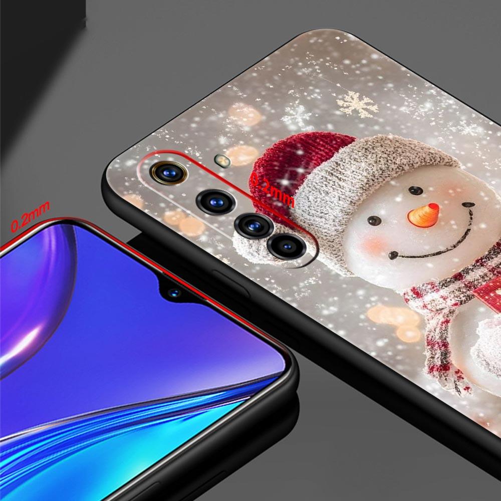 Christmas Snowman Case For Realme C67 C63 C55 C53 C35 C25 C21 GT 2 3 5 6 10 11 12 13 Pro Plus 5G Soft TPU Phone Cover Fundas Bag