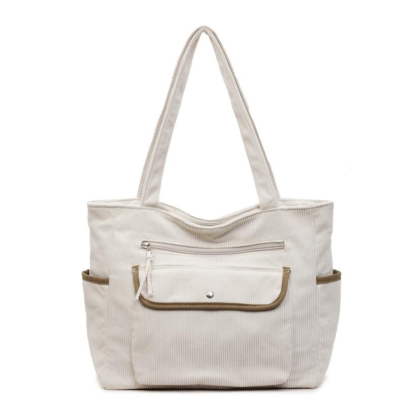 Manchesterväska Multi-Fick Pendlarväska Stor Kapacitet Axelväska Dam Bärbar Toteväska