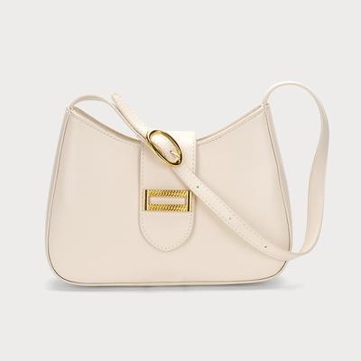 Premium Sense Popular Single Shoulder Women's Bag Fashion Niche Light Luxury Messenger Women's Bag Solid Color Versatile Baguette Armpit Bag