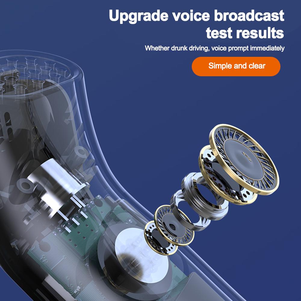 Non-Contact High-Precision Alcohol Tester Digital LCD Screen USB Rechargeable Breath Alcohol Tester Breathalyzer Analyzer For Household