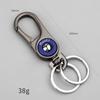 Zinc Zinc Zinc Alloy Titanium Car Keychain Business Style Titanium Keyring  Couple Gift