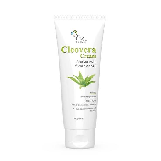 Fixderma Cleovera cream, Skin moisturizer with Aloe vera, reduces inflammation & Post surgery, after shaving & waxing cream, Paraben free- 60gm