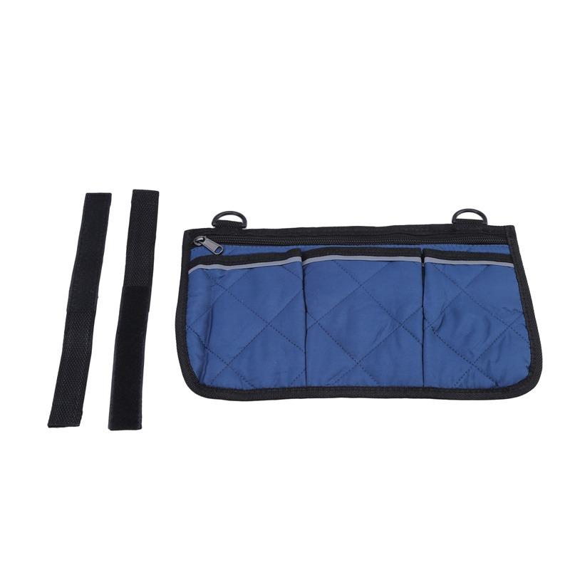 Wheelchair Side Bag With Cup Holder Portable Armrest Storage Pouch For Walker Rollator And Electric Scooter Wheelchairs