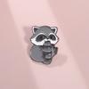 Cute Adorable Cartoon Raccoon Shaped Brooch Funny Unique Animal Alloy Badge Accessory