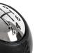 Renault Clio III 2005- 6-SPEED Gear Shift Knob BLACK LEATHER + CHROME