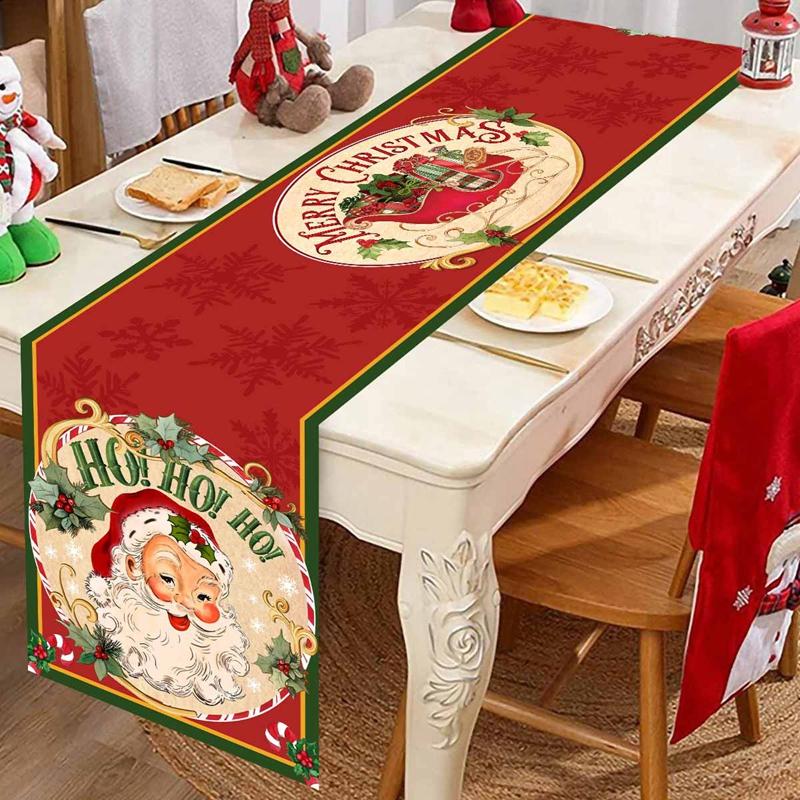 Christmas Elk Table Runner Christmas Decorations For Home 2026 Navidad Natal Xmas Table Decor Gifts Happy New Year Tablecloth