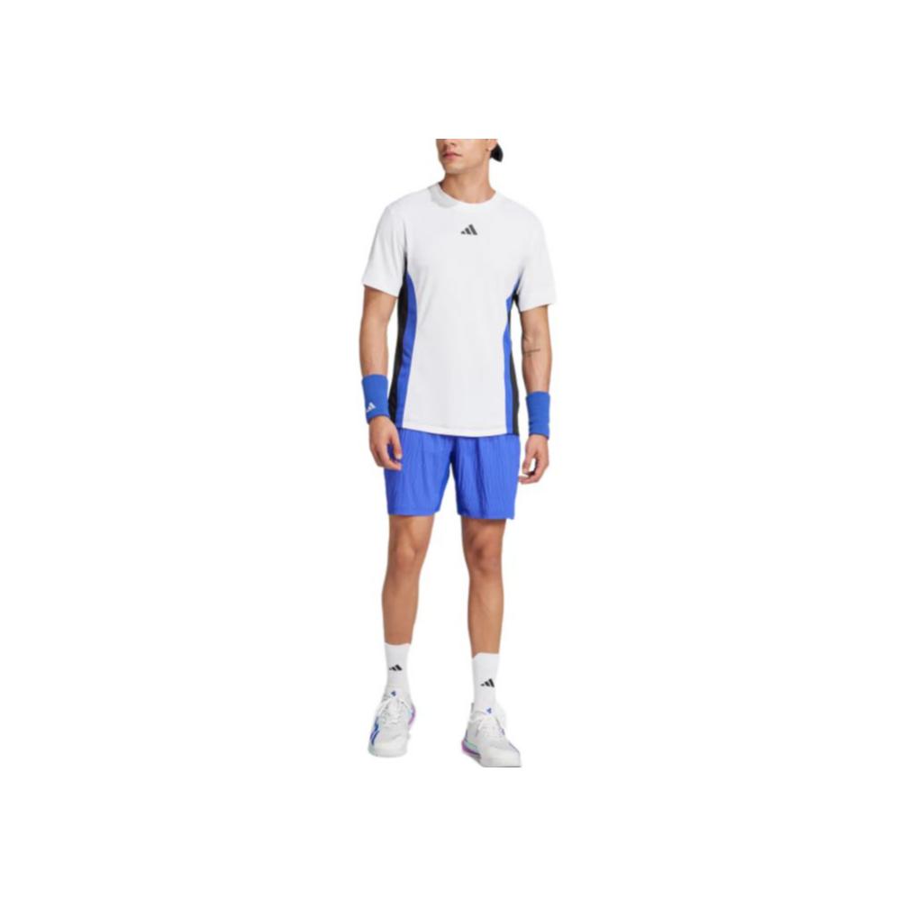 Adidas Us Hard Court Grand Slam Series Ss24 Tennis Pro Heat.Rdy Freelift Tee Fashion Comfortable Tennis Short Sleeve T-Shirt Men Tops White IW6198