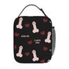 Penis Art Insulated Lunch Bag for Women Children Leakproof Food Boxes Thermal Lunch Box Tote