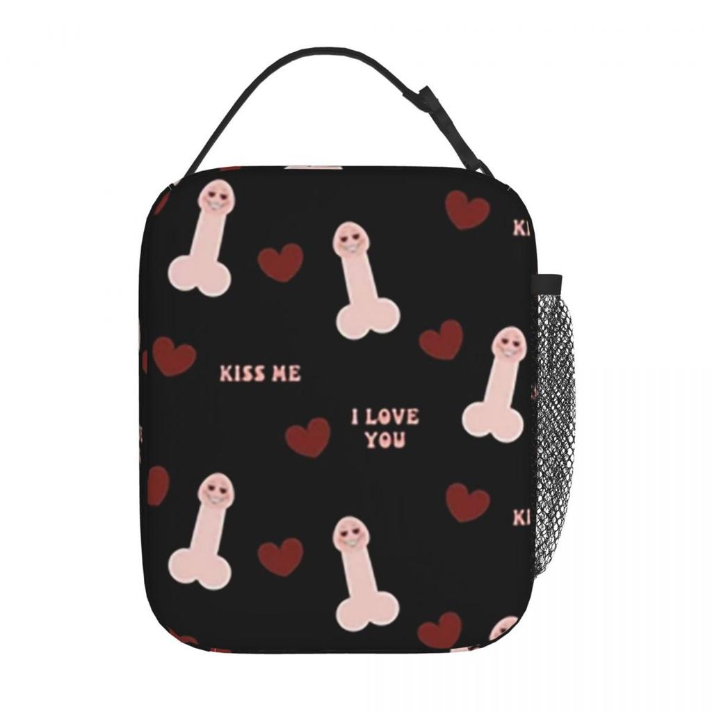 Penis Art Insulated Lunch Bag for Women Children Leakproof Food Boxes Thermal Lunch Box Tote