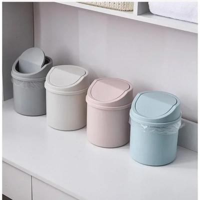 Mini Cubo de Escritorio Pequeño Cubo de Basura Tubo con Tapa Cubo de Basura para Dormitorio Cubo de Basura Caja de Almacenamiento para Espacio de Trabajo Limpio Escritorio de Casa