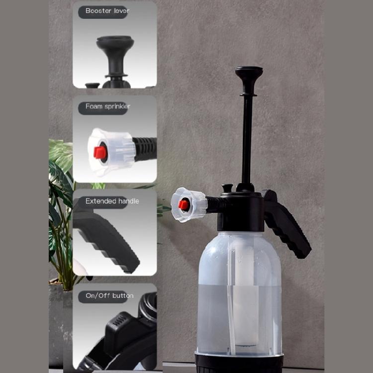 מרסס קצף לשטיפת רכב 2 ליטר משאבה ידנית פנאומטי קצף תותח בקבוק ריסוס קצף שלג