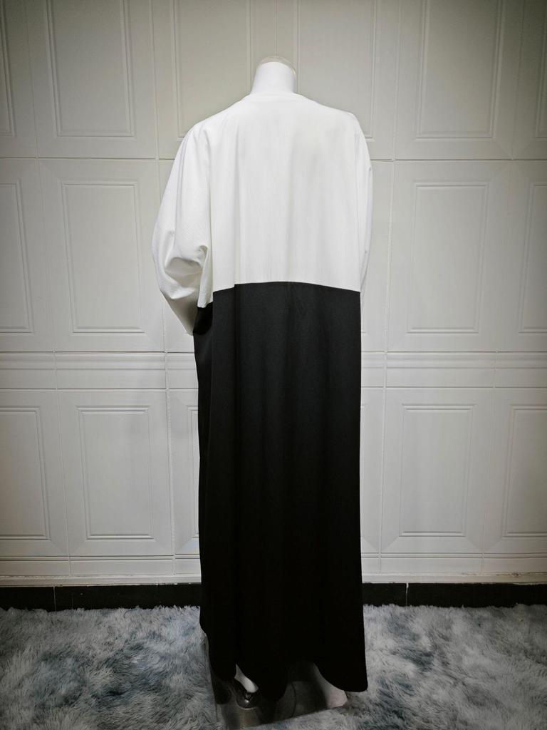 MQ210 Elegant 3D Applique Crinkle Abaya Cardigan for Modest Fashion