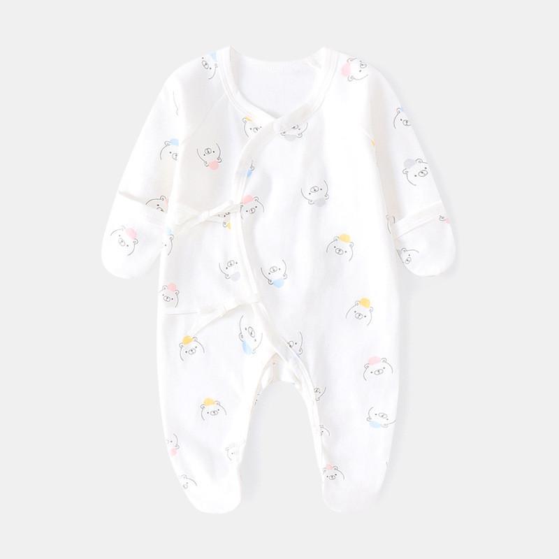 Apple Bear Cloud Print Baby Cotton Romper Suit For Newborns And Infants