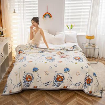 Extra Soft Flannel Blanket Thickened Nap Air Conditioning Blanket