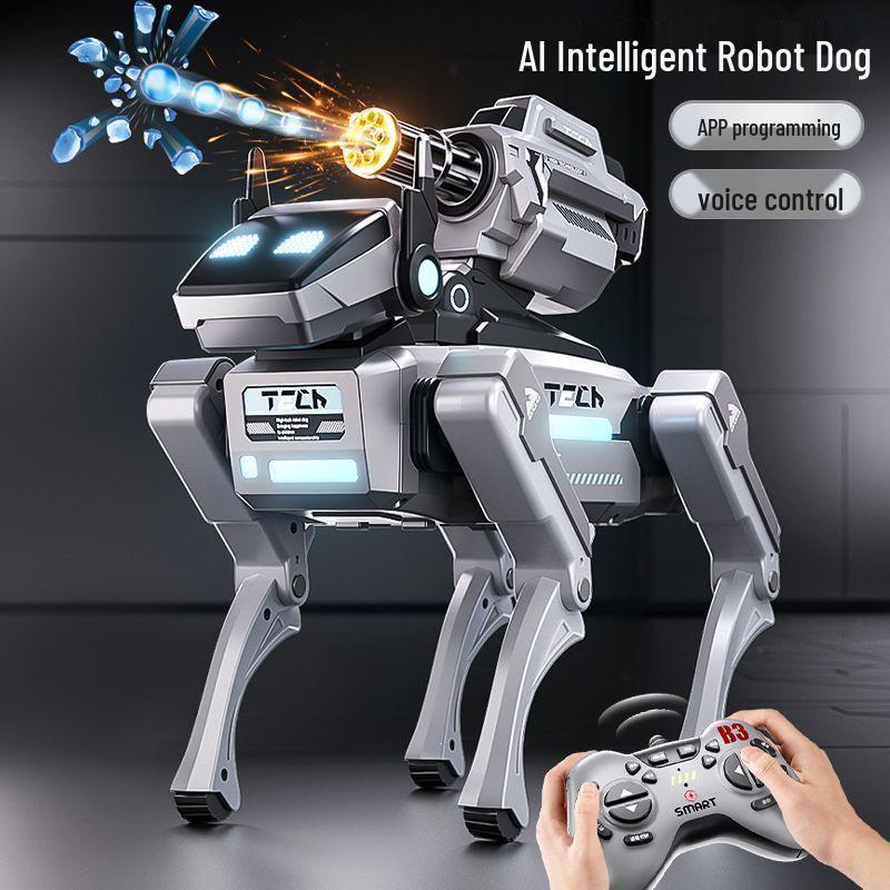 Smart AI Robot Dog Toy - Programmable Mechanical Pet with Remote Control for Children's Day Gift.