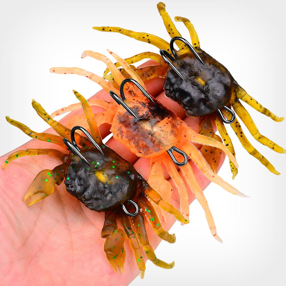 Submerged Crab Soft Bait Long-range Biomimetic Bait 13cm 32.5g Hook Anti Hanging Bottom Simulation Lure Fake Bait Fishing Gear