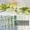 Simulated Wisteria Flowers Faux Weeping Plant with Flowers Artificial Flowering Wisteria Vine for Garland Wedding Arch Wall Decor