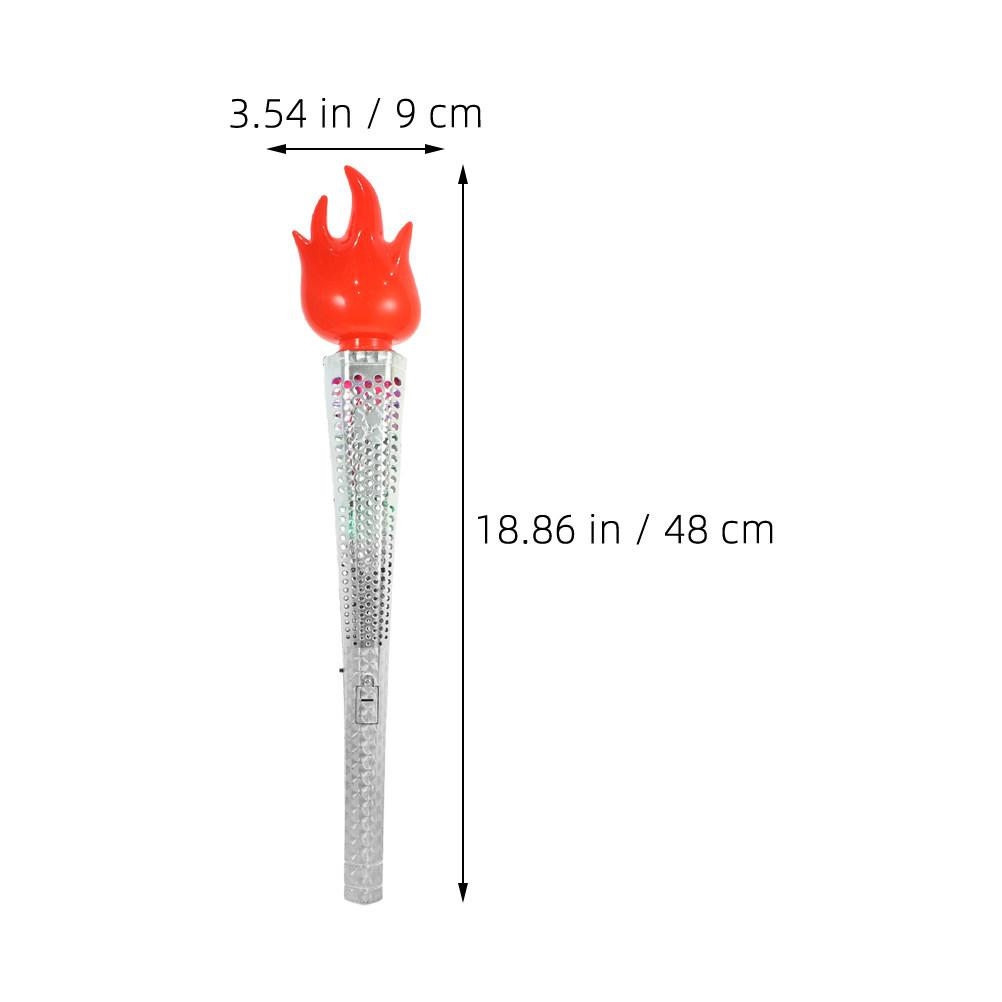 4Pcs Artificial Torch Props Handheld Portable Lightweight Fun Cheering Cosplay Photo Props Stage Performance Party Supplies