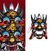 Vibrant Colorful Nuo Drama Mask Plastic Handmade Cultural Artifact Adjustable Fit Stage Performances Cosplay Prop