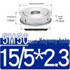 Dual-Sided Flat Timing Pulley: 5M50 Teeth, Width Options 11/16/21/27AF, Bore Size 8-30.