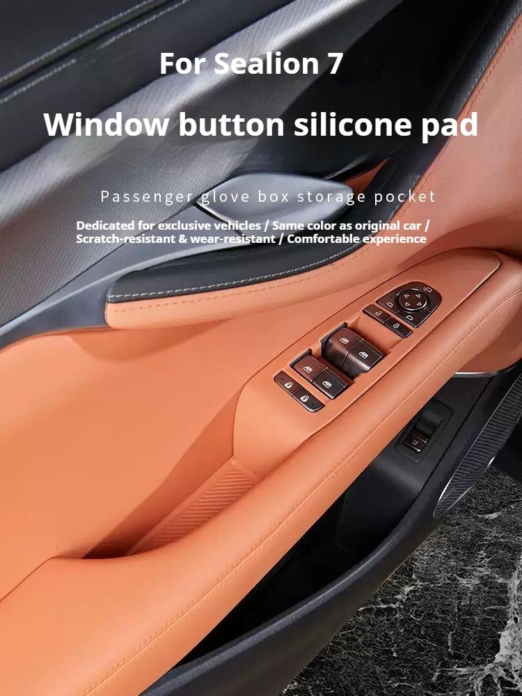 4Pcs for BYD Sealion 7 Sea Lion 07 EV Car Silicone Pad for Lifting Panel Silicone Box for Door Handle Modify Car Accessories