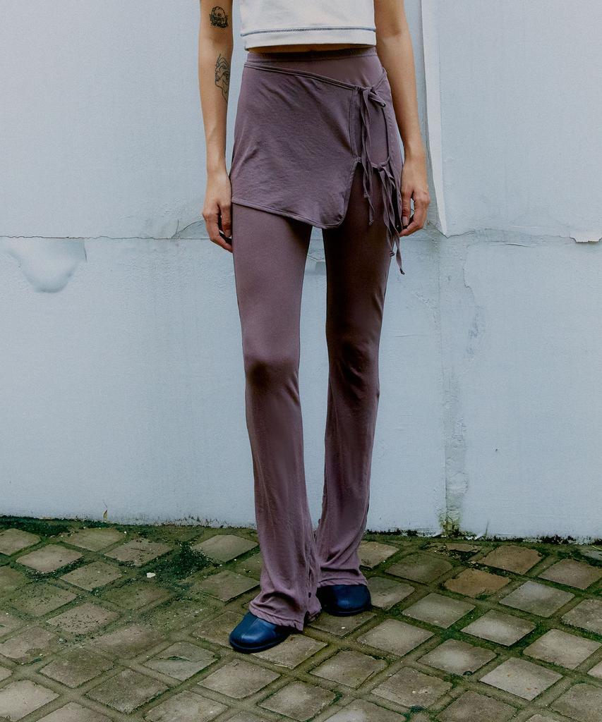 PROVO See-Through Button Pants / Brown