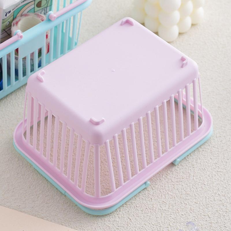 Cesto Portaoggetti da Cucina Vuoto Portatile Cesti Doccia Bagno Cesti da Tavolo per Frutta Giocattoli Bambino Snack Organizer in Plastica