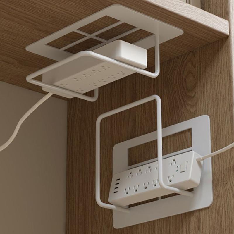 Easy To Install Wall Mount Router Stand Rack for Storage Box Bracket and Top Box No Drilling Required Wi-Fi Rack White Cast Iron