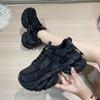 Fashion NEW Women Thick Bottom  Chunky Sneakers Female Platform Lace Up Breathable Spring Autumn Woman Vulcanize Shoes Zapatos Mujer
