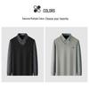 MONTAGUT Men's Wool Blend Faux Two-Piece Polo Sweater
