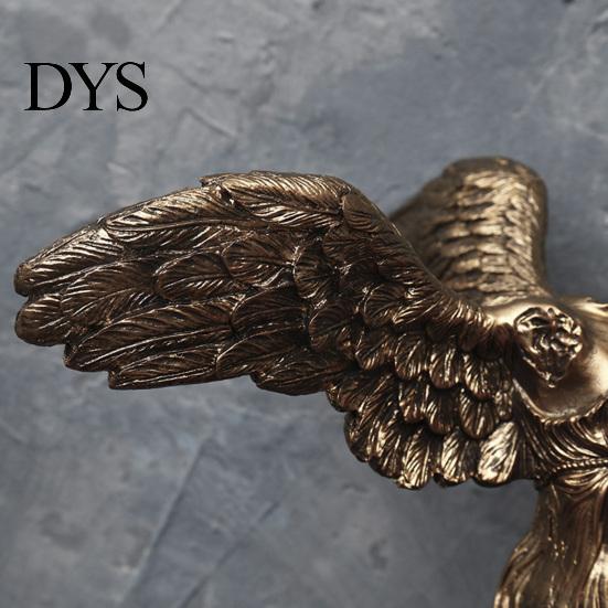 Desktop Statue Clear Carved Good Posture Spreading Wings Resin Women Sculpture European Style Victory Goddess Ornament Home Decor