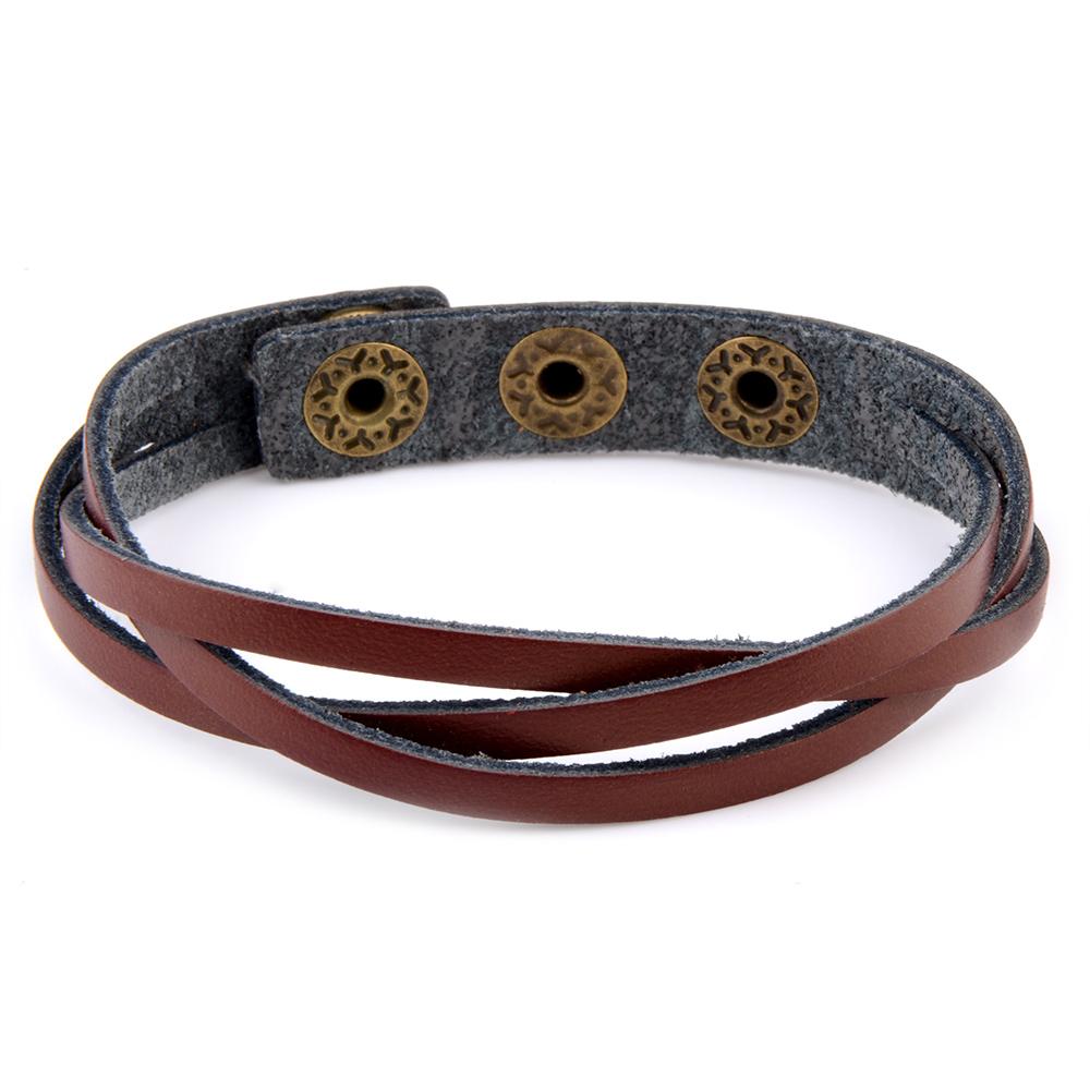 Chanfar Heiße Verkäufe Retro Lederarmband Verstellbares Armband für Damen und Herren Einfacher Stil Schmuck